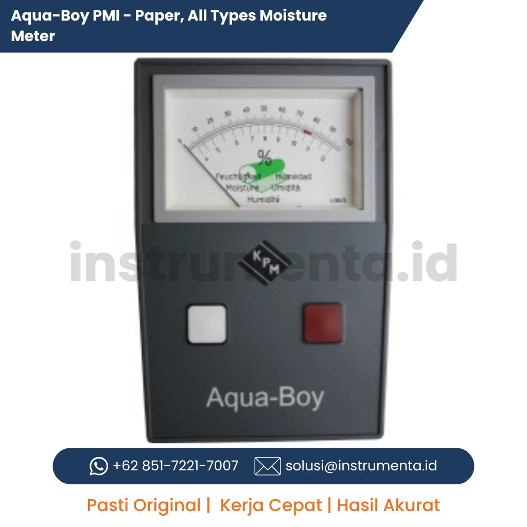Distributor Aqua-Boy PMI Paper Moisture Meter Alat Ukur Kadar Air Kertas Portable untuk Industri Printing dan Paper Processing